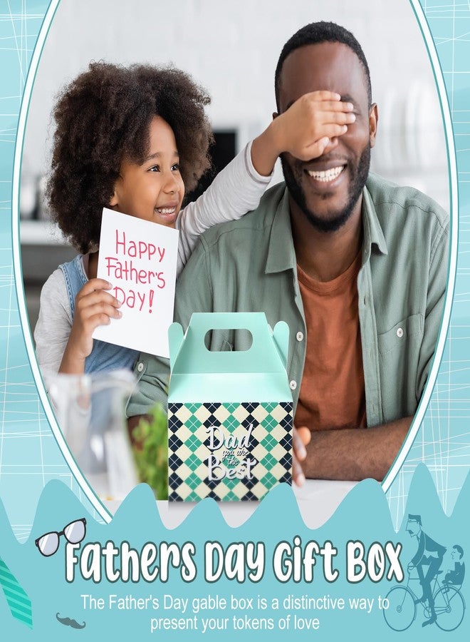 Motipuns 48 Pcs Father's Day Gift Boxes Small Candy Boxes Party Favors with Best Dad Ever Theme Paper Cookie Boxes with Handle Gable Boxes for Party Supplies Treats and Small Gifts, 6 Styles - Image 5